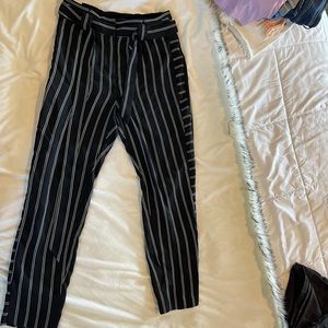 Express tie waist ankle pants